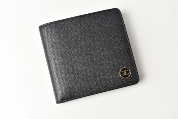 23122403 ch 2 CHANEL Wallet BifFWallet Coco Mark Black