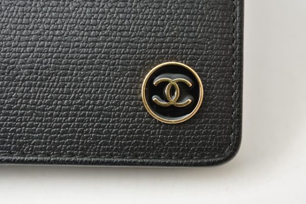 23122403 ch 4 Chanel Wallet Caviar Skin Black