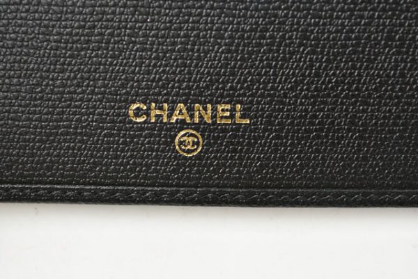 23122403 ch 6 Chanel Wallet Caviar Skin Black