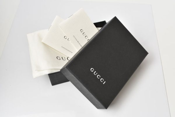 2312a g 8 Gucci Key Case Micro Guccisima Black