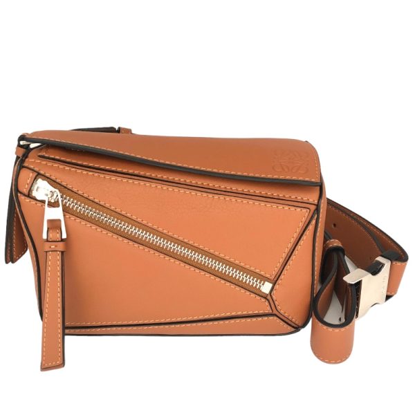 2339530013982 1 LOEWE Puzzle Bum Mini Brown Calf Waist Bag