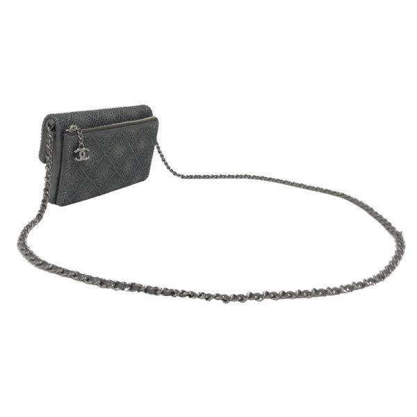 2339640016231 2 CHANEL Rhinestone Matelasse Chain Bag Black Rhinestone