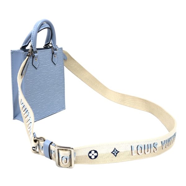 2339640016422 2 LOUIS VUITTON Petite Sac Plat Blue Epi Shoulder Bag