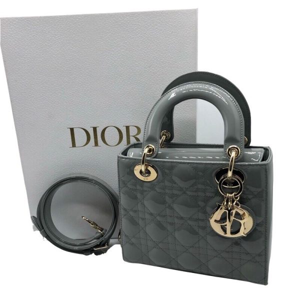 2339640019379 7 Christian Dior Small M0531OWCB Black SV Enamel Shoulder Bag