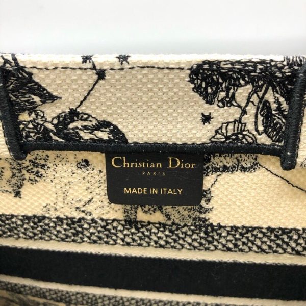 2339640020764 11 Christian Dior Book Tote Small Black Toile Handbag