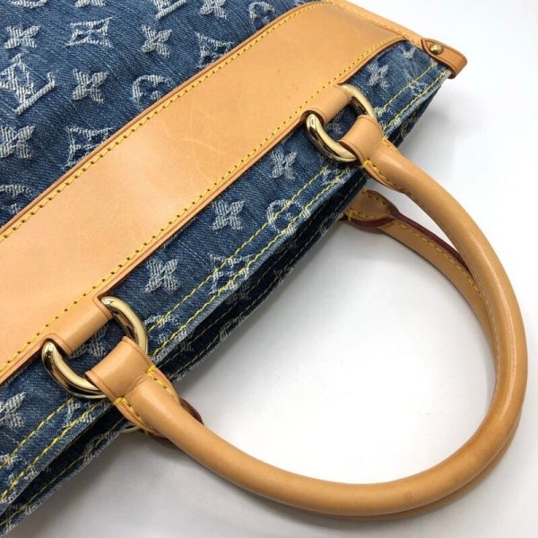 2339640021174 7 LOUIS VUITTON Flat Shopper Denim Handbag