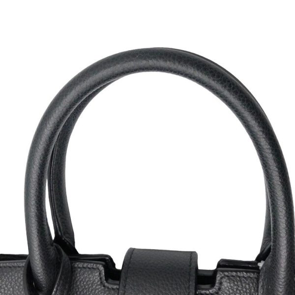 2339640021235 13 SAINT LAURENT Downtown Baby Black GO Grain Handbag