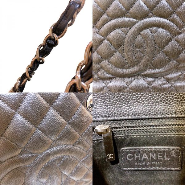 2339650014784 19 c CHANEL GST Chain Tote Black Caviar Skin Shoulder Bag