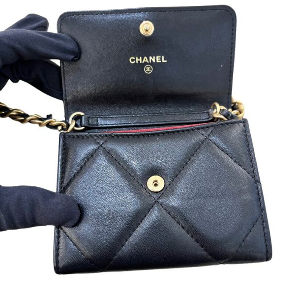 2339650015101 17 CHANEL Flap Coin Black Lambskin Pouch