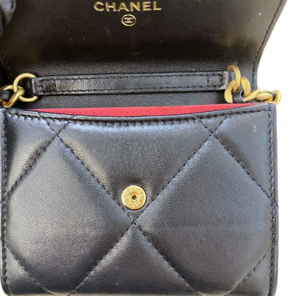 2339650015101 18 CHANEL Flap Coin Black Lambskin Pouch