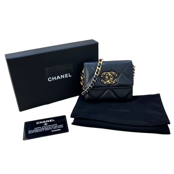 2339650015101 20 CHANEL Flap Coin Black Lambskin Pouch