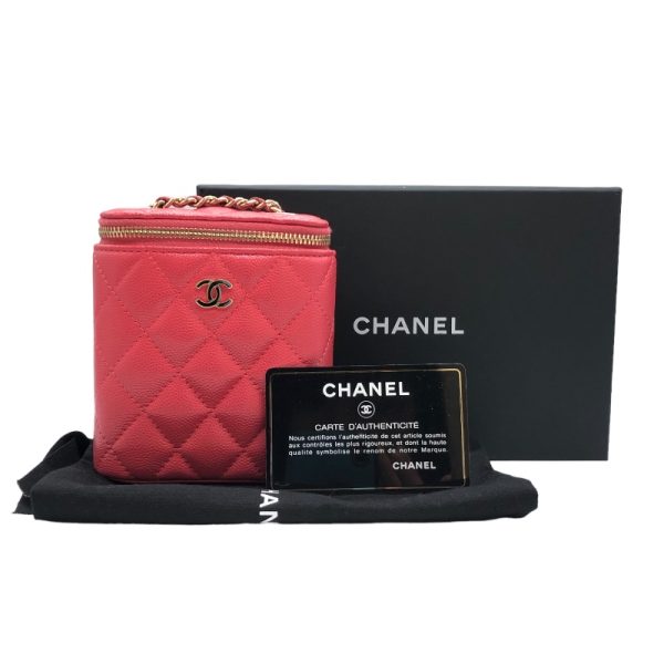 2339650016641 10 CHANEL Matelasse vanity chain pink Caviar skin shoulder bag