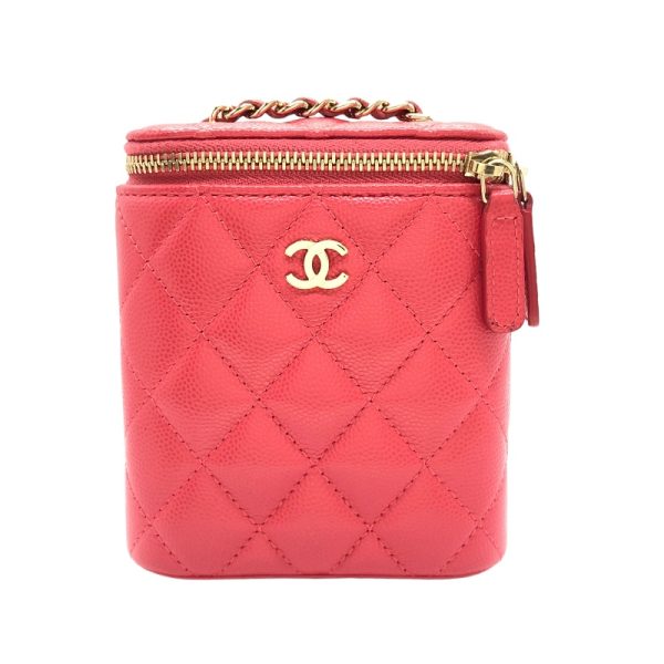 2339650016641 2 CHANEL Matelasse vanity chain pink Caviar skin shoulder bag