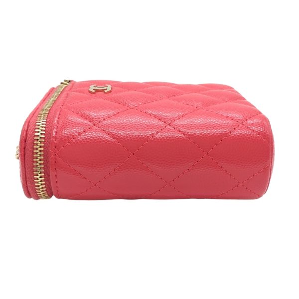 2339650016641 7 CHANEL Matelasse vanity chain pink Caviar skin shoulder bag