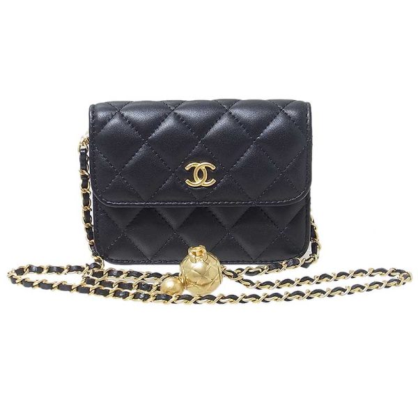 2339650016658 CHANEL Matelasse Chain Clutch Shoulder Bag Black Shoulder Bag