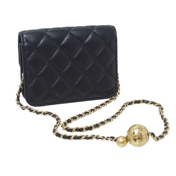 2339650016658 1 CHANEL Matelasse Chain Clutch Shoulder Bag Black Shoulder Bag