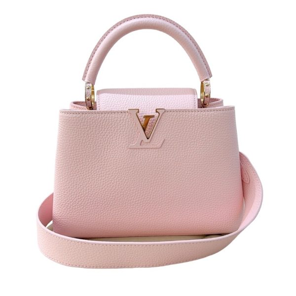 2339660004249 1 LOUIS VUITTON Capucines BB Pink Taurillon Handbag