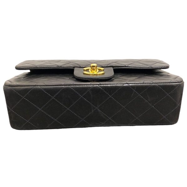 2339700012463 2 CHANEL Matelasse Black Lambskin Shoulder Bag