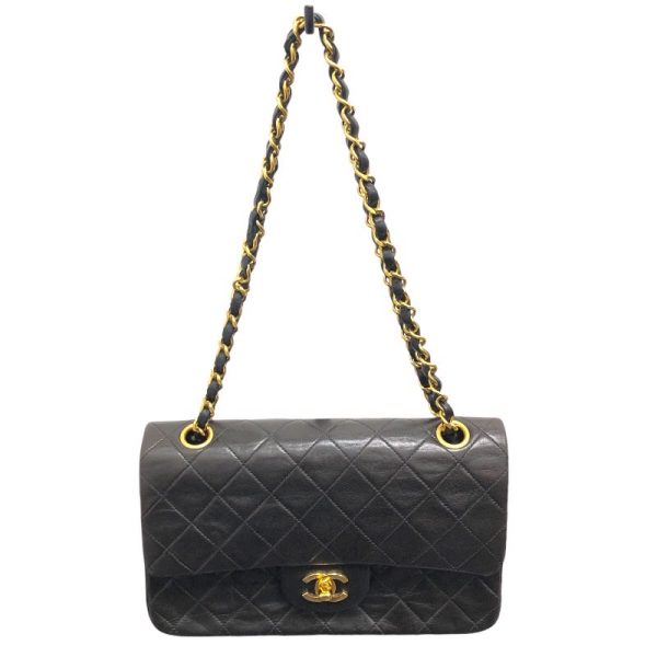 2339700012463 CHANEL Matelasse Black Lambskin Shoulder Bag