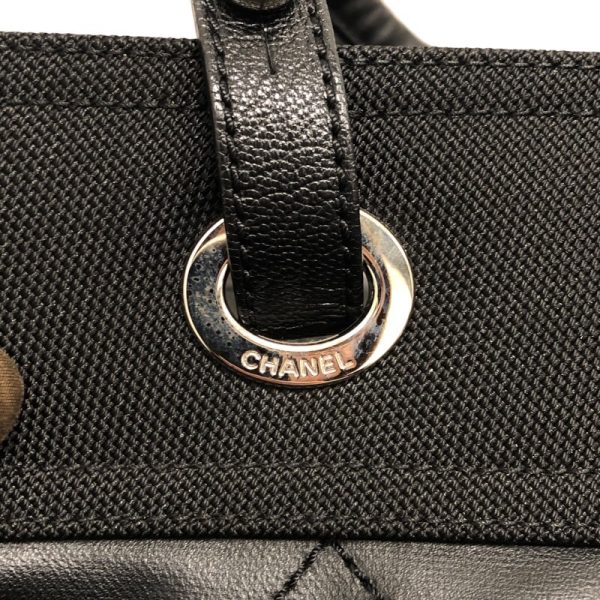 2339700012487 8 CHANEL Paris Biarritz Tote GM A34210 No 16 Black CanvasTote Bag