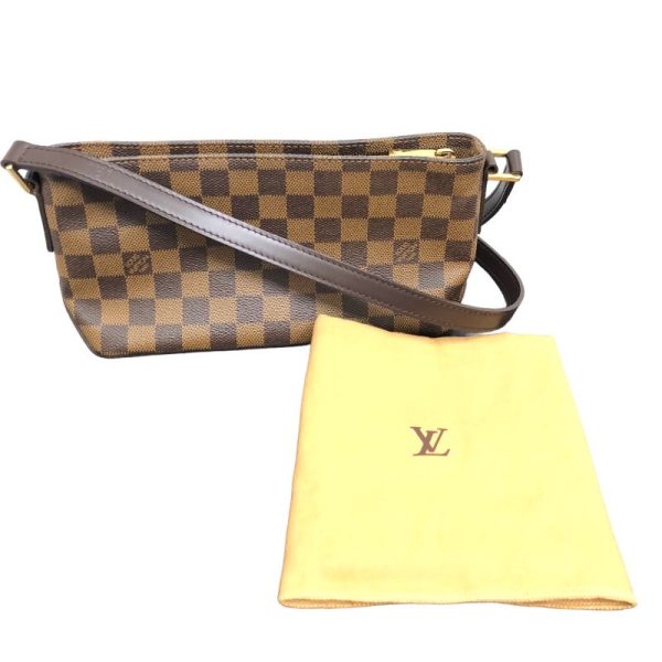 2339700013200 12 LOUIS VUITTON Trotter Brown Canvas Shoulder Bag