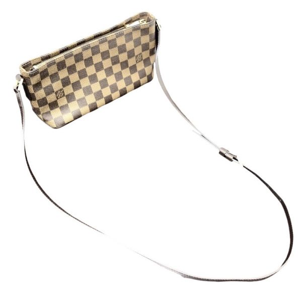 2339700013200 2 LOUIS VUITTON Trotter Brown Canvas Shoulder Bag