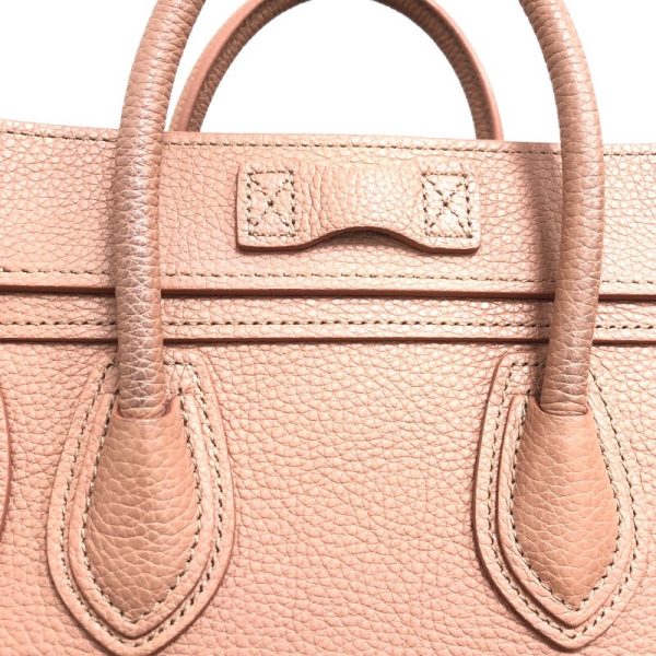 2339700013422 15 Celine Luggage Nano Pink Drummed Calf Handbag