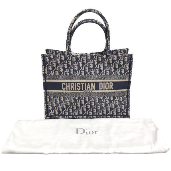 2339700013729 6 Christian Dior Book Tote Medium Blue White Oblique Campus Handbag