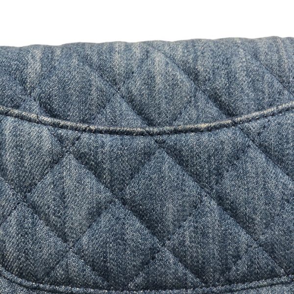 2339700013996 11 CHANEL Chain Wallet Denim Blue Denim Shoulder Bag