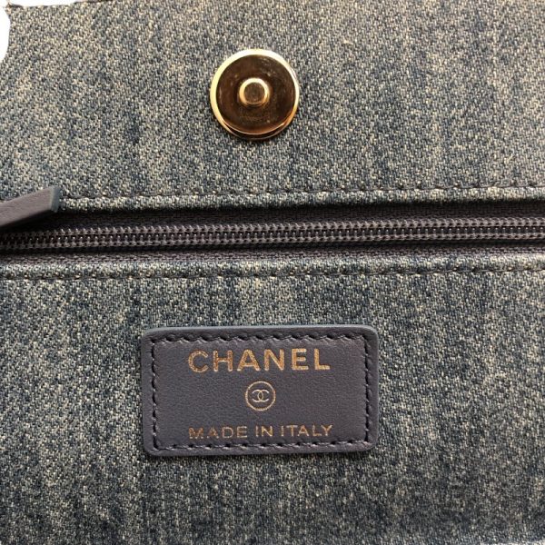 2339700013996 5 CHANEL Chain Wallet Denim Blue Denim Shoulder Bag