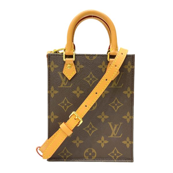 2339750008249 1 LOUIS VUITTON Petite Sac Plat Brown Canvas Shoulder Bag