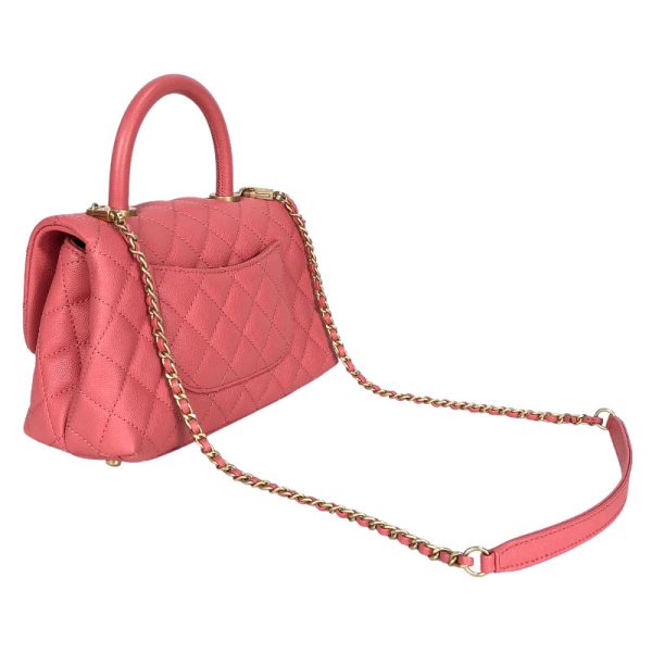 2340520061692 2 CHANEL Coco Handle XS Caviar Skin Pink 2WAY Shoulder Bag