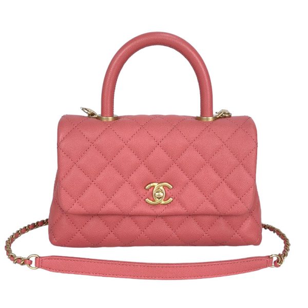 2340520061692 CHANEL Coco Handle XS Caviar Skin Pink 2WAY Shoulder Bag