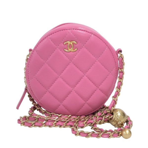 2340520085377 CHANEL Small Vanity Case Pink Lambskin Shoulder Bag