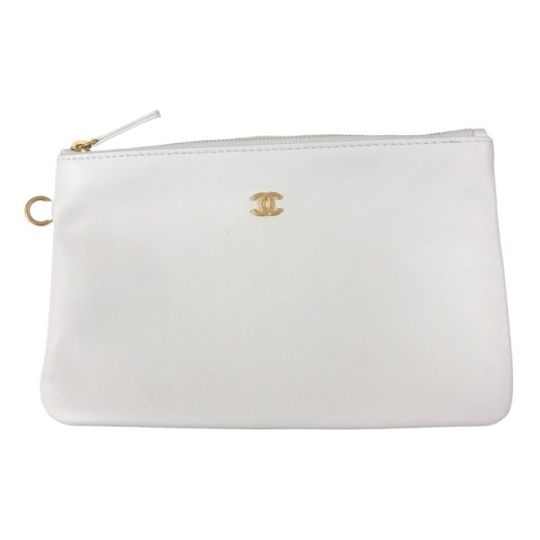 2340520096236 7 CHANEL Deauville Shopping Bag AS33551 White Calf Shoulder Bag