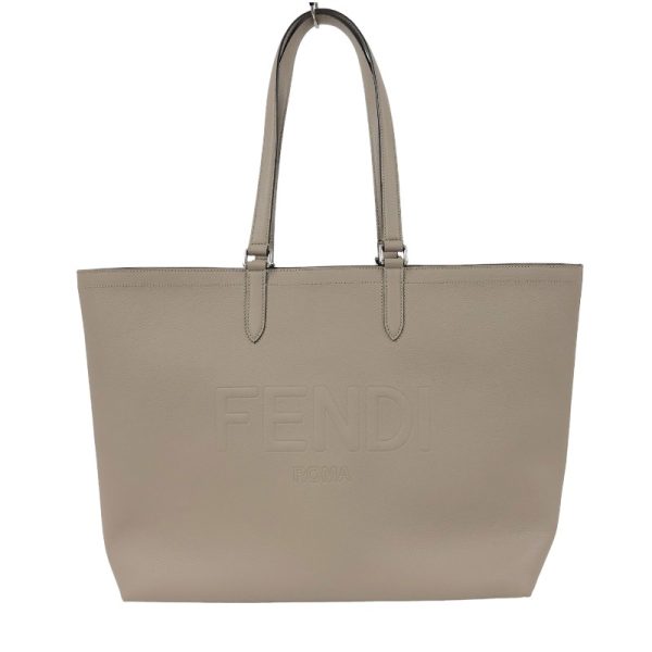 2340520097134 FENDI ROMA shopping bag Greige calf tote bag