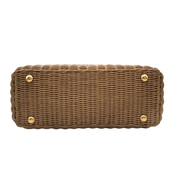 2340520104627 4 Christian Dior Oblique Basket Bag Brown GD Rattan Handbag