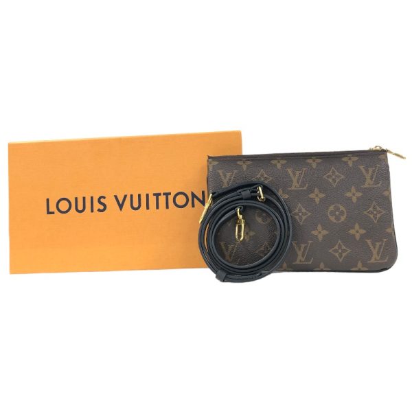 2340530025059 7 LOUIS VUITTON Pochette Double Zip Brown Reverse Shoulder Bag