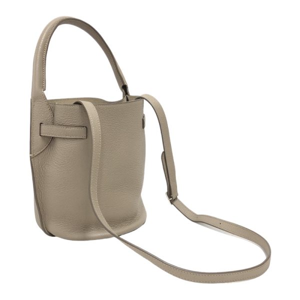 2340530025196 2 Celine Big Bag Bucket Nano Taupe Grain Shoulder Bag