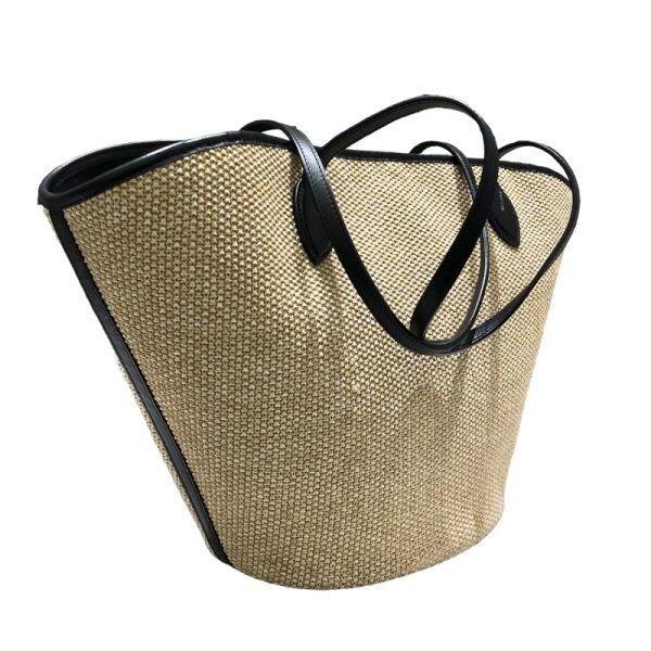 2340530027480 1 LOUIS VUITTON Saint Jacques Natural Black Raffia Tote Bag