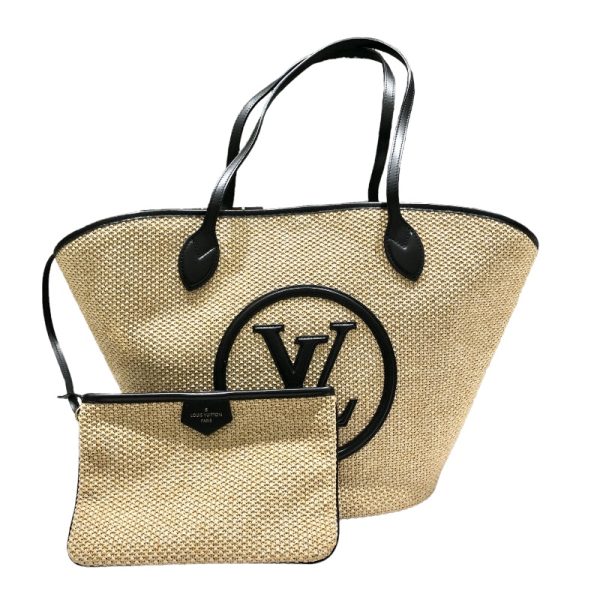 2340530027480 LOUIS VUITTON Saint Jacques Natural Black Raffia Tote Bag