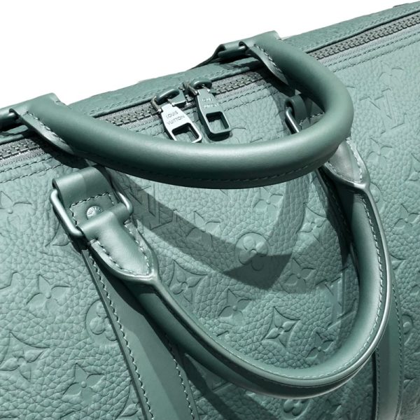 2340530027565 5 LOUIS VUITTON Keepall Bandouliere 50 Green Taurillon Bag