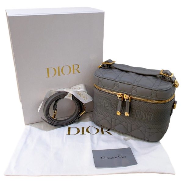 2341280013990 14 Christian Dior Vanity Small Stone Black Lamb Handbag