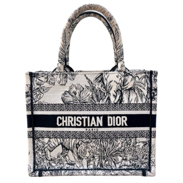 2341280017912 1 Christian Dior Book Tote Small White Black Tote Bag