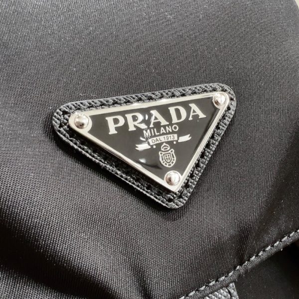 2341280017950 6 PRADA Medium Re Nylon Backpack Black Nylon Saffiano