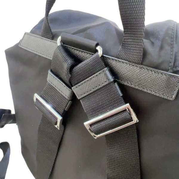 2341280017950 8 PRADA Medium Re Nylon Backpack Black Nylon Saffiano