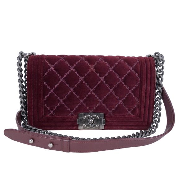 2341810015395 CHANEL Boy BordeauShoulder Bag