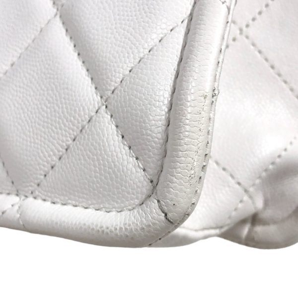 2341810025134 8 CHANEL Matelasse Chain Shopping Tote White Caviar