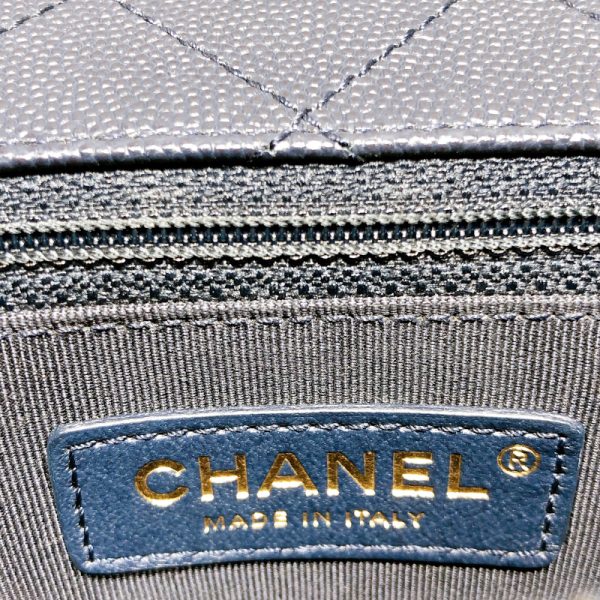 2341810026650 6 CHANEL Chain Around Flap Bag Blue Calf Caviar Skin Shoulder Bag