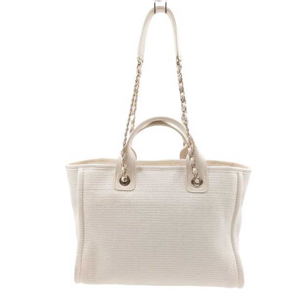 2342690010838 01 CHANEL Deauville Small Shopping Bag Ivory Shoulder Bag